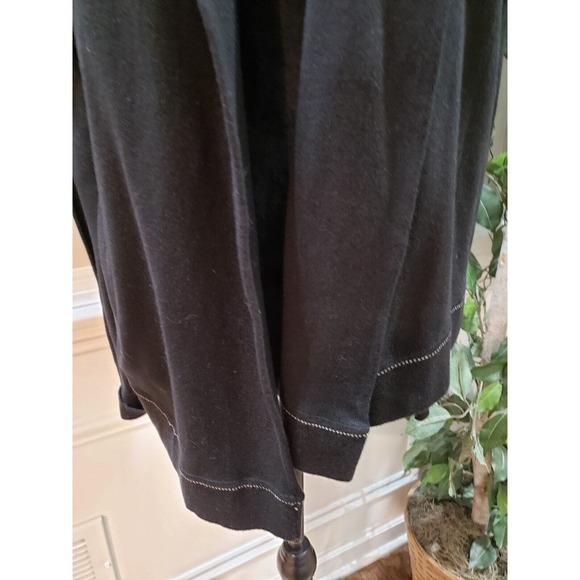 Cabi Women's Black Solid Cotton Long Sleeve Open Front Cardigan Sweater Medium - Picture 3 of 11